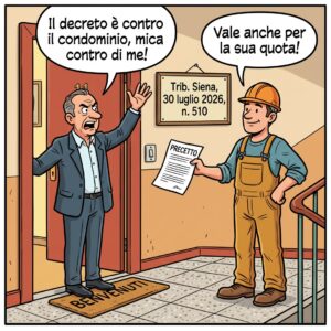 Decreto ingiuntivo contro il condominio: il precetto colpisce direttamente il condòmino