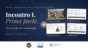 Master «Amministrare con l'Intelligenza Artificiale», registrazione del primo incontro